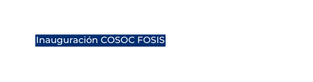 Inauguración COSOC FOSIS